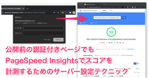 公開前サイトでも PageSpeed Insights したい！ リリース前から計測するためのWebサーバー設定テクニック (Apache編)