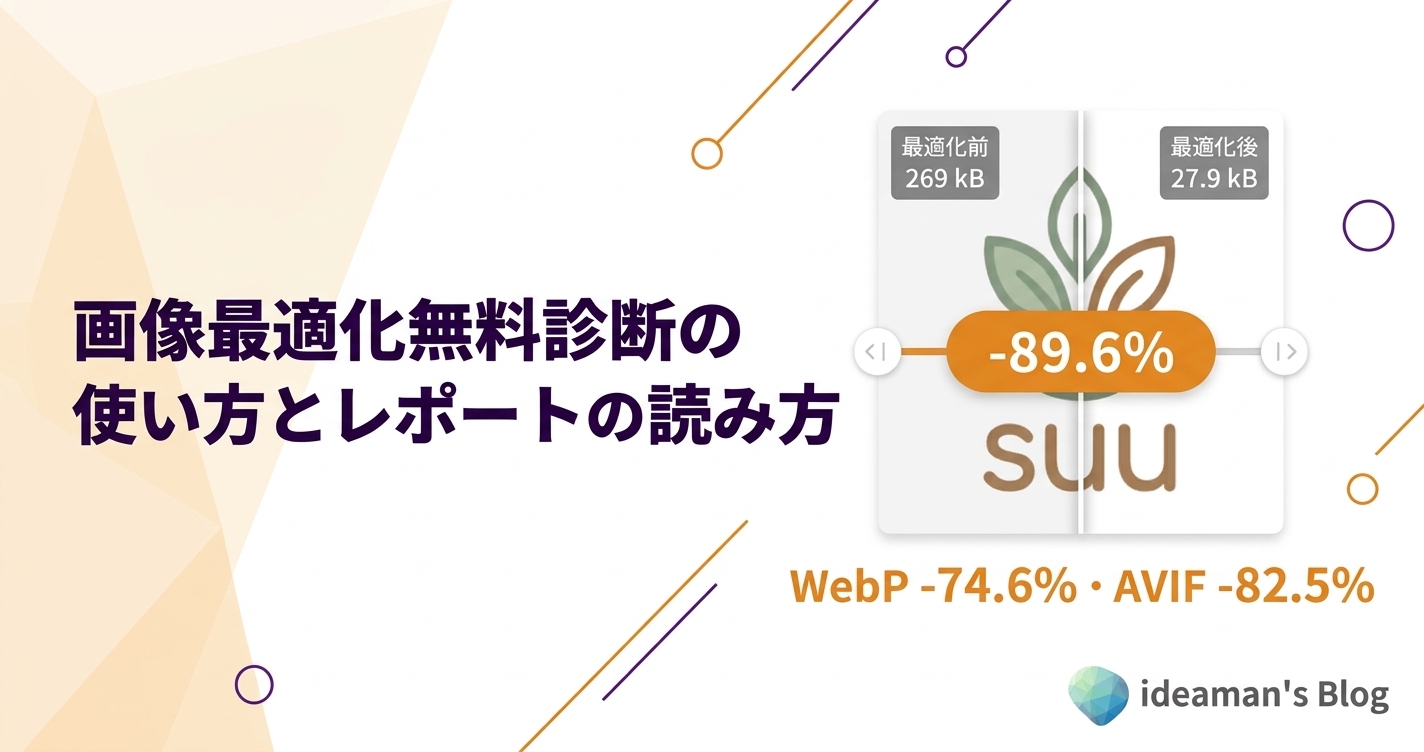 画像最適化無料診断の使い方とレポートの読み方
